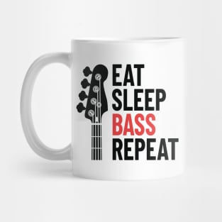 Eat Sleep Bass Repeat Bass Guitar Headstock Light Theme Mug